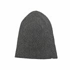 Cashmere Ribbed Beanie Graphite