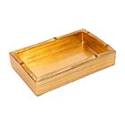 Caspari Lacquer Bamboo Edge Gold Leaf Guest Towel Holder