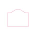 Caspari Place Card Pack/8 Die-Cut Arch Petal Pink