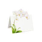 Caspari Place Card Pack/8 Die-Cut White Orchid