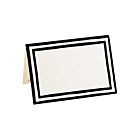 Caspari Place Card Pack/8 Stripe Border Black Foil