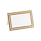 Caspari Place Card Pack/8 Stripe Border Gold Foil