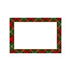 Caspari Place Card Pack/8 Tartan Red