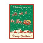 Cavallini Puzzle Greeting Card Holiday Reindeer