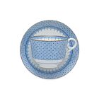 Mottahedeh Lace Cornflower Tea Cup & Saucer Set