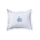 Cotton Boudoir Pillow Cover Blue Hippo