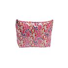 Cotton Cosmetic Bag Medium Strawberry Vine Pink