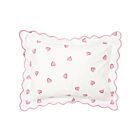 D. Porthault Coeurs Pink Boudoir Sham