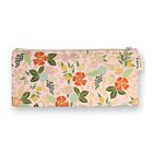 Dana Herbert Brush Pencil Bag Metallic Floral on Pink