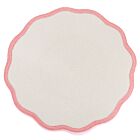 Deborah Rhodes Placemat Border Scallop Ivory & Rose