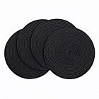Deborah Rhodes Coaster Linen Braid Black