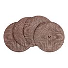 Deborah Rhodes Coaster Linen Braid Brown & Burnt