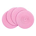 Deborah Rhodes Coaster Linen Braid Ivory & Rose