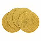 Deborah Rhodes Coaster Linen Braid Mustard
