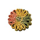 Deborah Rhodes Coaster Set/4 Patchwork Daisy Grass Combo