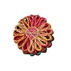 Deborah Rhodes Coaster Set/4 Patchwork Daisy Pink Combo