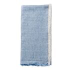Deborah Rhodes Napkin Herringbone Fringe Colony Blue