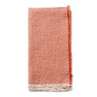 Deborah Rhodes Napkin Herringbone Fringe Paprika