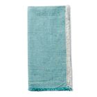 Deborah Rhodes Napkin Herringbone Fringe Turquoise