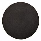Deborah Rhodes Placemat Linen Braid Brown & Black