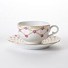 Haviland & Parlon Elizabeth Tea Cup (4.5"L|3.5"W|2.25) & Saucer (5.75"D)