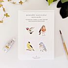    Emily Lex Paintable Notecard Set/8 Backyard Birds 