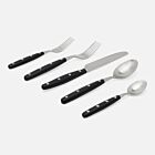 Flatware Colored Resin Black & Stainless Steel 5-Piece Set