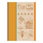 French Jacquard Towel Miel Et Abeilles Ocre