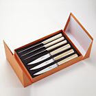 French Steak Knife Set/6 Oslo Light Horn