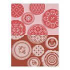 French Tea Towel Faience Red