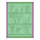 French Tea Towel Herbes Fraiches Green