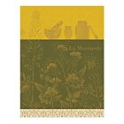 French Tea Towel Moutarde En Fleurs Yellow