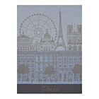 French Tea Towel Paris Panorama Azure