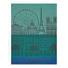 French Tea Towel Paris Panorama Garden