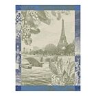 French Tea Towel Paris Sur Seine Green