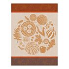 French Tea Towel Thanksgiving Orange