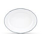 Ginori Corona Oro White & Blue Oval Platter Small