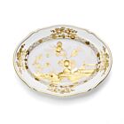 Ginori Oriente Italiano Aurum Gold Rim Oval Platter Small