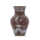   Ginori Oriente Italiano Castagna Gold Rim Ming Vase