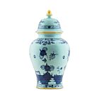 Ginori Oriente Italiano Iris Gold Rim Potiche Vase
