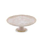 Ginori Oriente Italiano Meringa Gold Rim Cake Stand