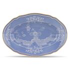 Ginori Oriente Italiano Pervinca Gold Rim Oval Platter Large