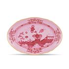Ginori Oriente Italiano Porpora Gold Rim Oval Platter Small