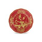Ginori Oriente Italiano Rubrum Gold Rim Bread Plate