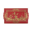 Ginori Oriente Italiano Rubrum Gold Rim Rectangle Small