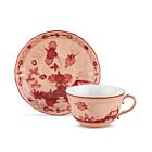 Ginori Oriente Italiano Vermilion Tea Cup Set