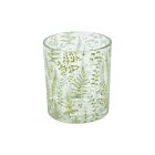 Glass Votive Fern 4"