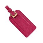 Goatskin Leather Luggage Tag Azalea