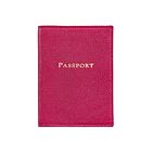 Goatskin Leather Passport Cover Azalea