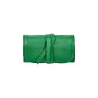 Goatskin Leather Small Jewelry Roll Green